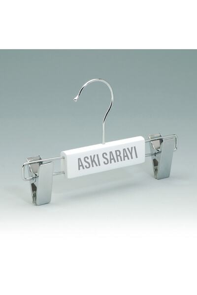 menofis Beyaz Ahşap Çocuk Ve Bebek Askısı Pantolon Ve Etek Askısı Mandallı 24 Adet Özel Tasarım-askı Sarayı