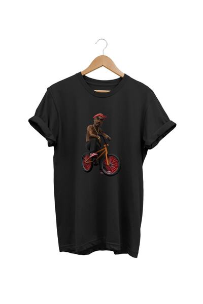 WİDİ Bicikl Štampano crna T-shirt