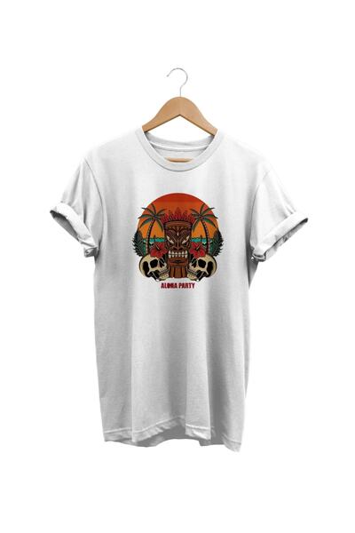 WİDİ Palma Štampano Bela T-shirt
