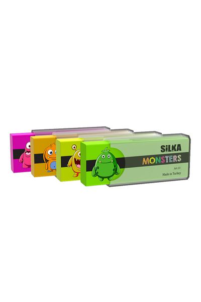 Bigpoint Silka Colored Highlighter Eraser with Hard Cover