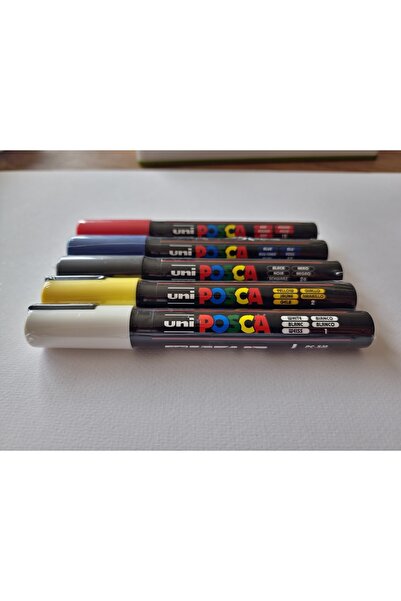 POSCA Mega Unı Pc-5m Ana Renkler 5'li Set