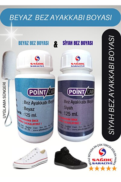 Point Care Beyaz Bez Ayakkabı Boyası ve Care Siyah Bez Ayakkabı Boyası