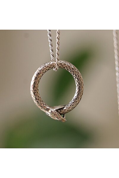 Moko Art Design Ouroboros – Kendini Yiyen Yılan Kolye 925 Gümüş