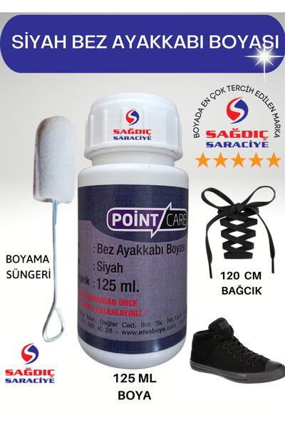 Point Care Siyah Bez Ayakkabı Boyası