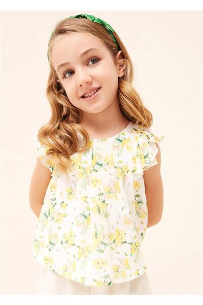 MAYORAL Girl's Chiffon Blouse White 3136