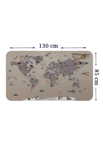 lilafil Educational World Map World Atlas Kids And Baby Room Wall Sticker 3814xl