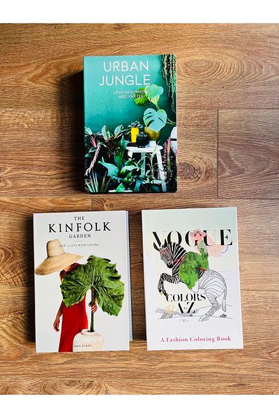 Saccura Decor Decorative Book Box, 3-Piece Box Set, Urban & Kinfolk & Vogue Green Decorative Book Box