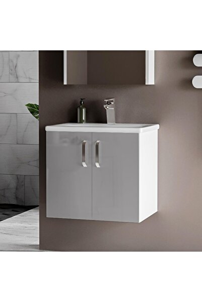 triomodül Asmira Lavabolu Alt Dolap - 65 Cm - Hg Açık Gri