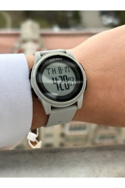 Cockpit Brand Water Resist, Alarm, Illuminated, Military Green Silicone Strap Sports Men's/Women's Wristwatch