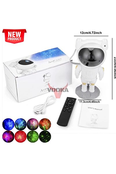 VOOKA Astronot Gece Lambası Sunset Galaxy Yıldız Plazma Gökyüzü Gece Lambası Kumandalı Yeni A+ Kalite