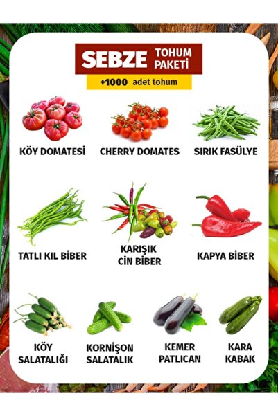 Genel Markalar Ng 10 Çeşit Sebze Tohum Paketi