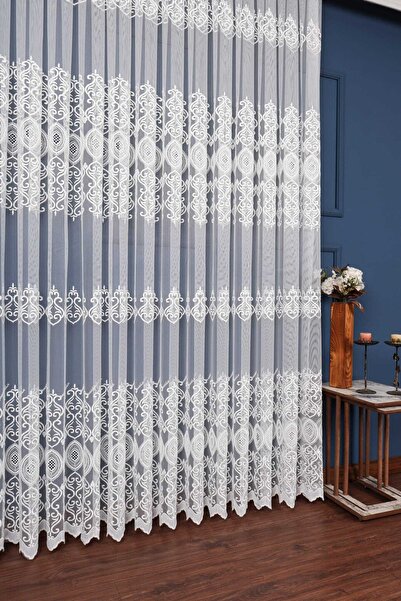 ISSA PERDE Brode Tül Nakışlı ( Sık Pile ) 1/3 (en X Boy)