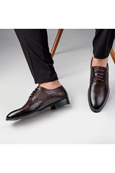 Ducavelli Мъжки класически обувки Sace от естествена кожа, класически обувки дерби, класически обувки с връзки