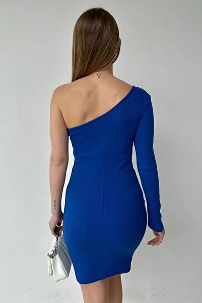 vuvutasarım Новий сезон з одним рукавом жіноче міні-плаття з еластичної корсетної тканини 581958