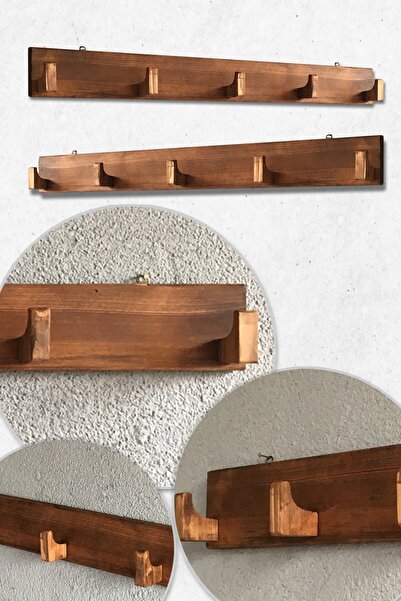 Genel Markalar Dekoratif Ahşap Portmanto Askılık Duvar Askısı Vestiyer Elbise...