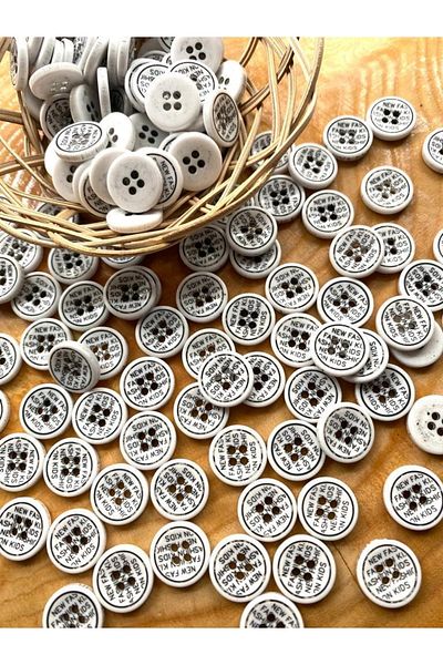 canan dizayn 15 Mm Printed Special Production Button (20 Pieces)