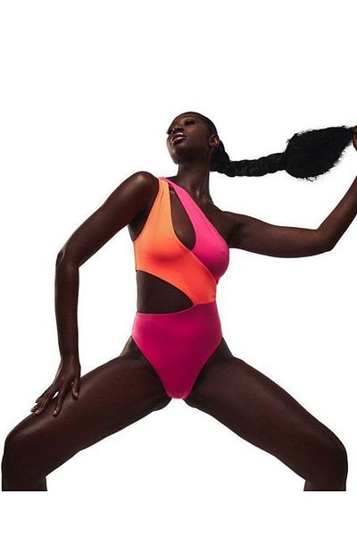 DEEP BEACH Color Block Cut Out Μαγιό Db 200786 μ