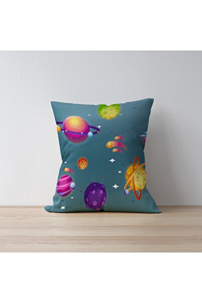 Talia Home Gezegenler Set de 3 huse de pernă pentru cameră pentru copii și be...