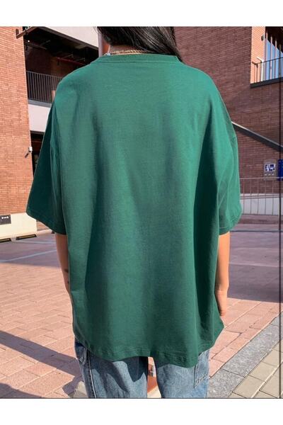 AFROGİYİM Women's Blooming Printed Oversize T-shirt