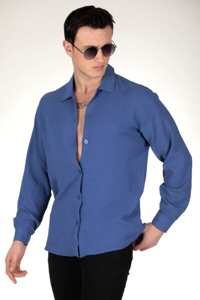 Elzem Aerobin Linen Super Oversize Shirt