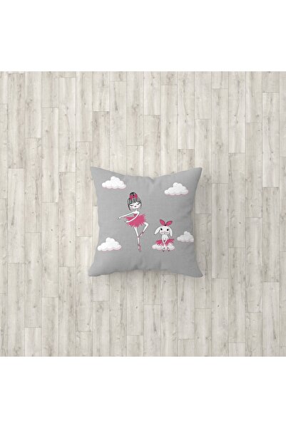 Talia Home Husă de pernă pentru cameră pentru copii și bebeluși, cu balerină și iepure, 3 piese Tlakr-134