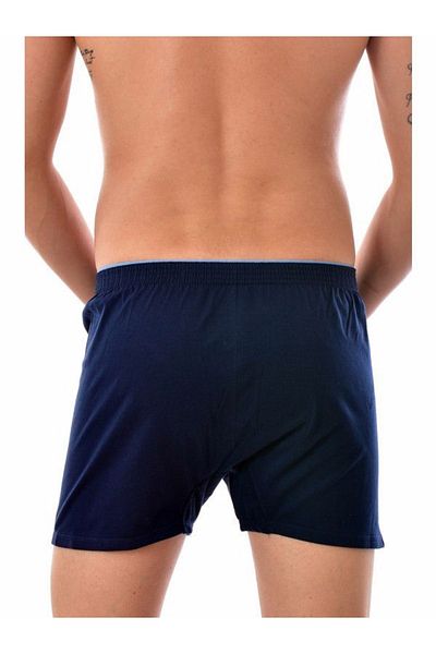 Tutku Nil Botiquen Men's Black, navy blue, smoked, gray 4 Pieces Cotton Buttoned Boxer Smoked