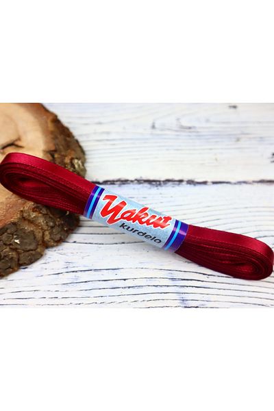 YAKUT Στολίδια Υλικά 1 εκ. Σατέν Κορδέλα Μπορντό 1 Μπάλα 10 μέτρα