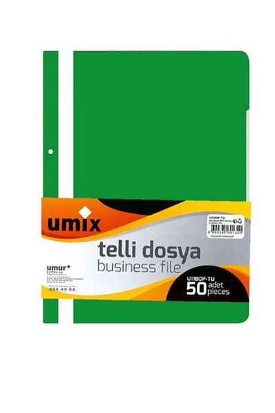 SEYFİKİRTASİYE Green Umix A4 Ring Binder - 50 Colors