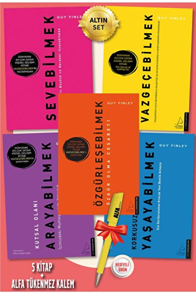 Destek Yayınları Vazgeçebilmek - Özgürleşebilmek - Sevebilmek - Korkusuzca Y. - Kutsal Olanı A. (guy Finley) 5'li Set