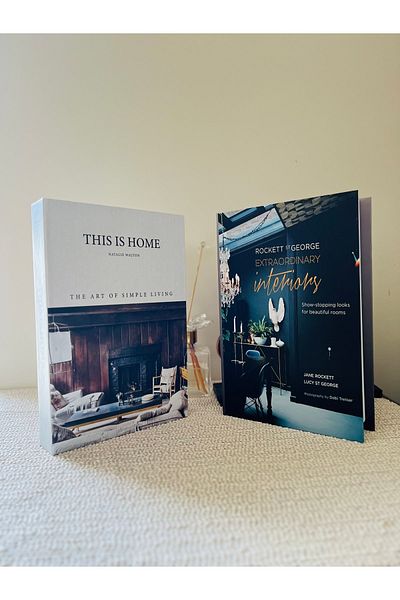 Saccura Decor Decorative Book 2 Pieces Box Set Interıor & This Is Home Brown Decorative Book Box
