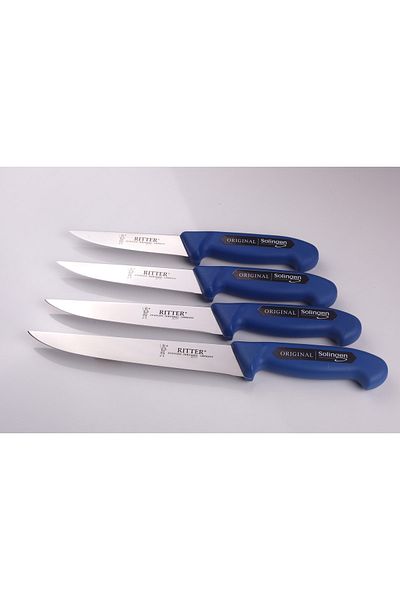 Solingen 4-Piece Butcher Knife Set Black
