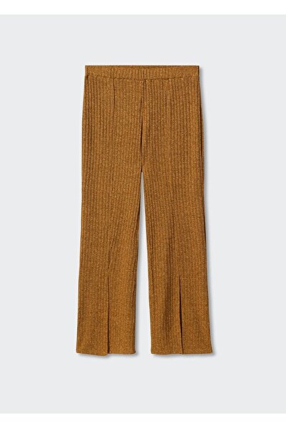 MANGO Woman Yanı Yırtmaçlı Fitilli Pantolon