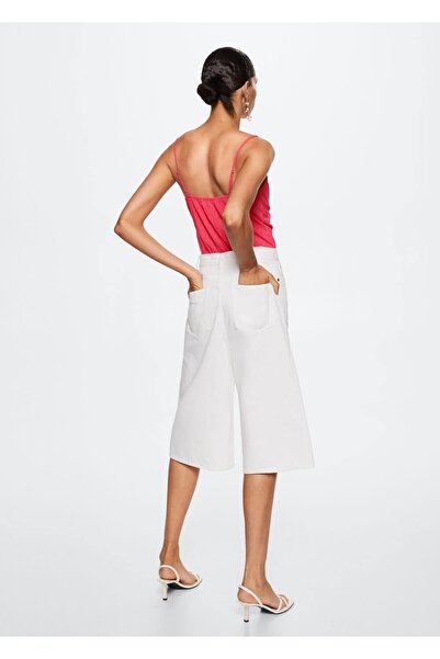 MANGO Woman Geraffte, strukturierte Bluse