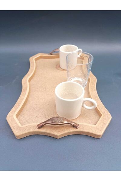 na neşeli ahşap Presentation Tray Rectangular Patterned Metal Antique Tray with Handle. Medium SizeRaw Wood PaintingWood Paint