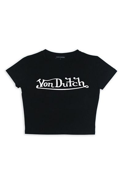 Touz zolid wear Von Dutch Printed Black Crop