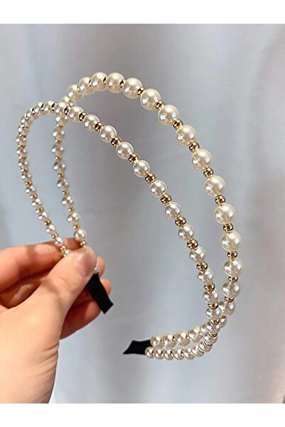 CSR AKSESUAR Coroană cu perle aurii duble