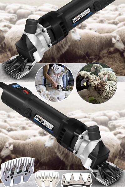 Sheep Clipper Alman 9700 W Çift Metal Şanzuman Koyun Keçi Kırkım Makinesi Ağır Hizmt Devir Ayarlı Bakır Sargı