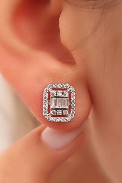 Crystal Diamond Zirconia 0.45 Karat Baget Küpe
