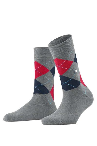 Burlington Damen Socken 3er-Pack – Queen, Kurzstrümpfe, Baumwolle, Rautenmuster, Logo