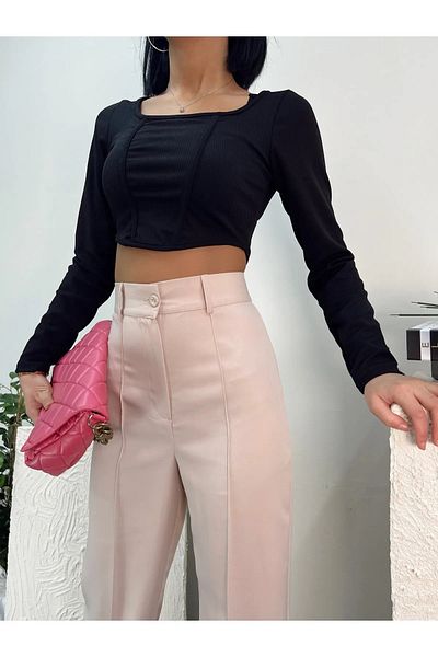 Livik Tess Gold Beige - Παντελόνι Palazzo Super High Loose Leg της δεκαετίας του '90