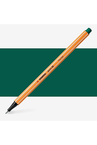 Stabilo Point 88 Fineliner Pen 0.4mm Thin Felt Tip Pen Pine Green