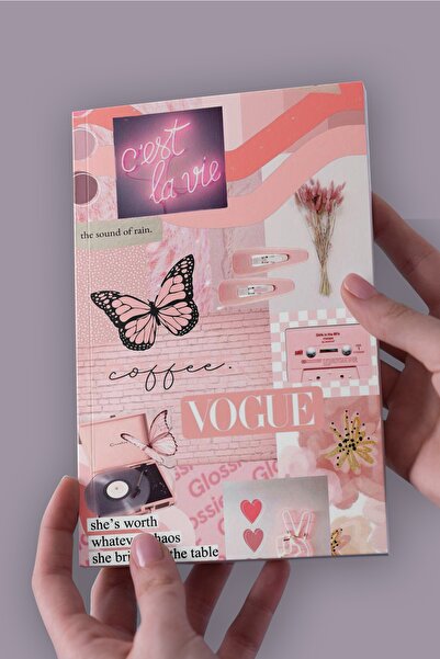 Namgo دفتر ملاحظات غير مبطن مقاس A5 باللون الوردي (50 ورقة)