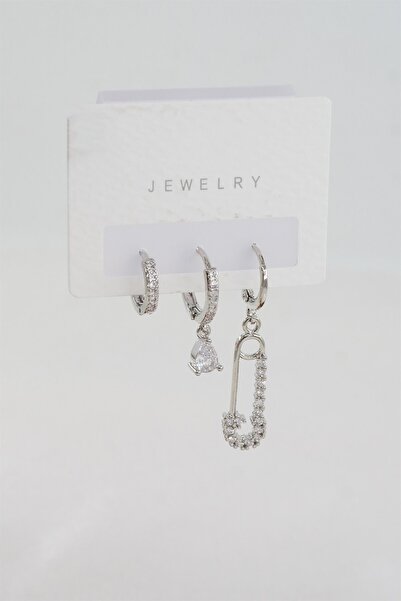 By Zeyna Aksesuar دبوس أمان مصنوع من حجر الزركون للسيدات، مجموعة مكونة من 3 أ...