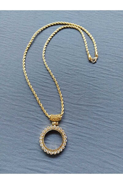 GEZERGOLD TAKI Yarım Kolye Halat Zincir 55cm Altın Kaplama