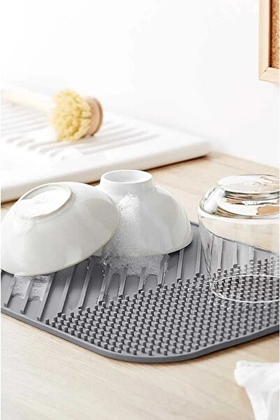 Kaşbaşı Home Silikon Bulaşık Kurutma Matı Tepsisi Mutfak Altlığı ( 34,5x26,5 ...