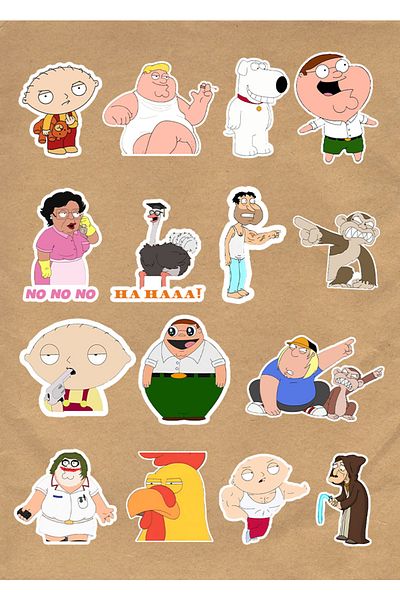 Namgo Family Guy 15 τεμαχίων Memes Laptop, Tablet, Κινητό τηλέφωνο, Ατζέντα, Σετ αυτοκόλλητων φιάλης