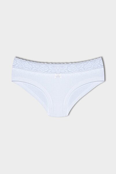 HNX Pachet de 3 boxer din bumbac cu dantelă în talie pentru femei