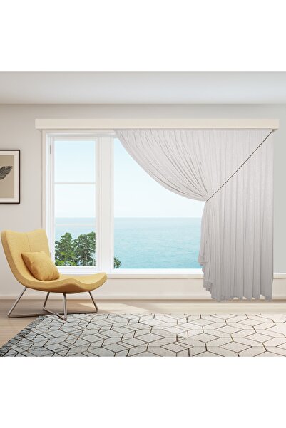 perhal perde ve halı Tek Kanat Gümüş Çelik Çizgili Etekleri Kurşunlu 1-2 Pile...