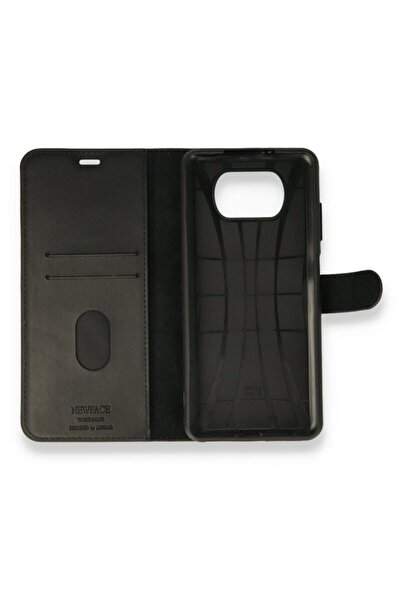 MOBAX Xiaomi Poco X3 / X3 Pro Nfc Kılıf Cüzdanlı Kapaklı Kılıf Siyah