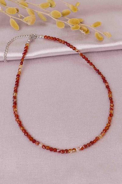 Dünya Doğal Taş Agate Stone Necklace